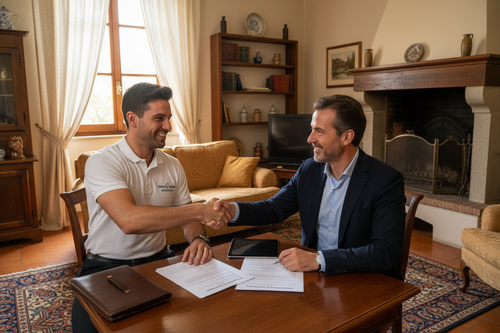 Firma contratto manutenzione programmata con tecnico Wall Group Italia