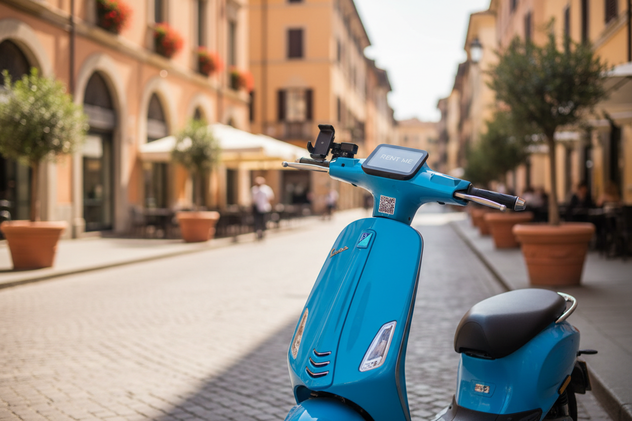 Moto elettrica moderna pronta per il noleggio - Wall Group Italia