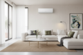 Condizionatore monosplit installato in soggiorno moderno - Wall Group Italia